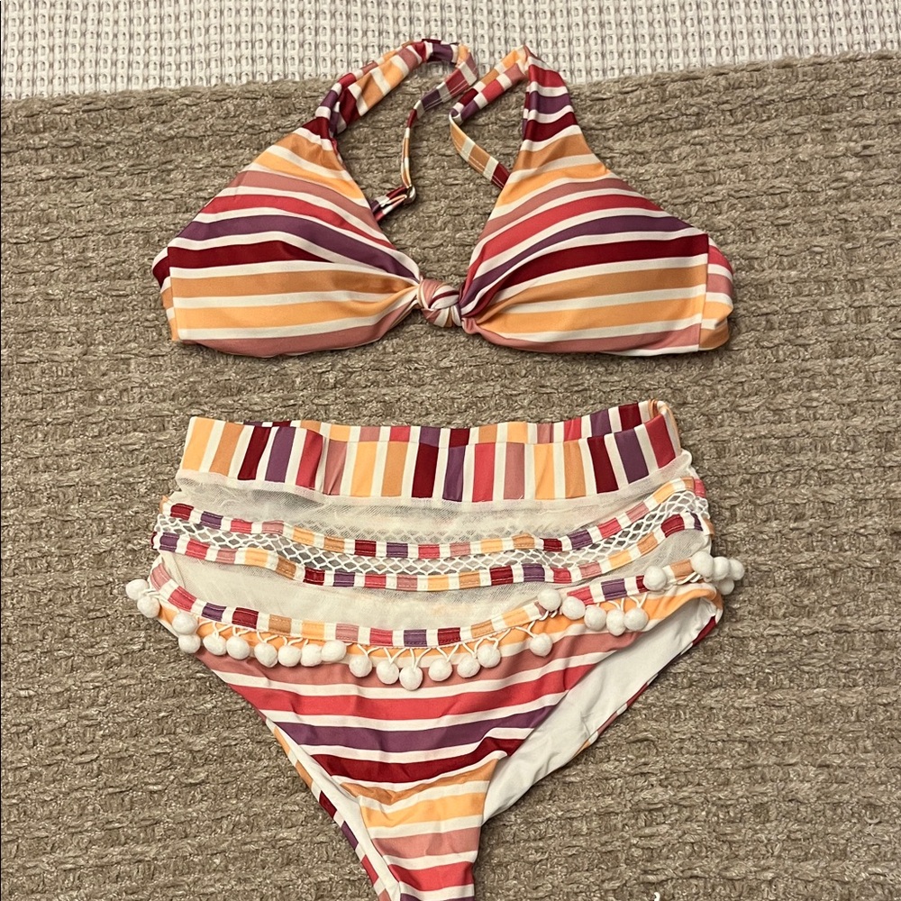 Tularosa Multicolor Striped Bikini